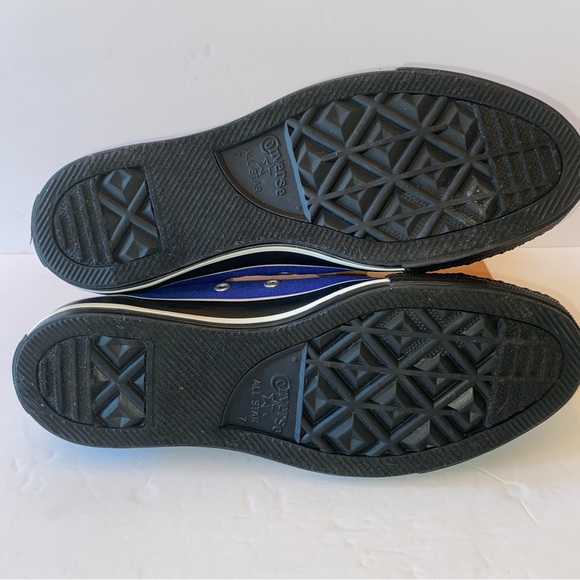 Converse All Star Ox Sneaker 9 Blue with Black Soles and Yellow Trim Wild Thing - Picture 9 of 13